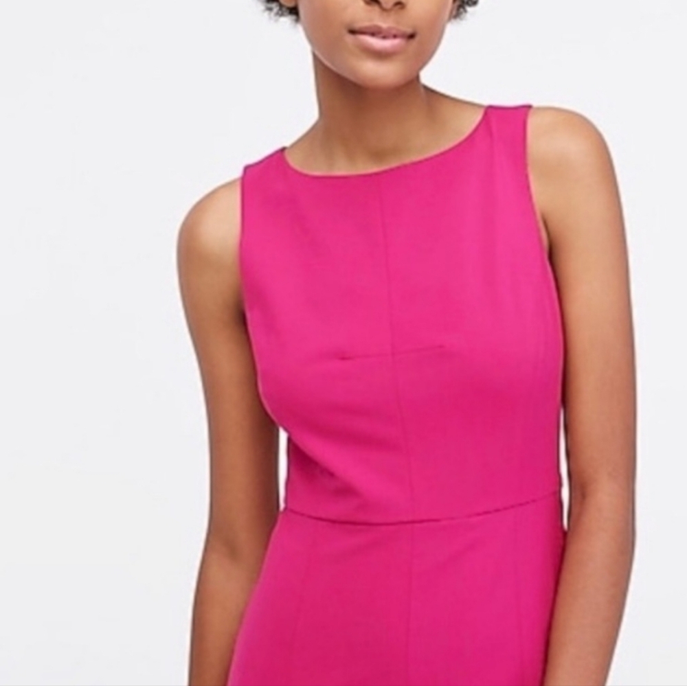 J. Crew Pleated Sleeveless A-Line Dress Two Way Stretch NWT Sz2 - Picture 3 of 9